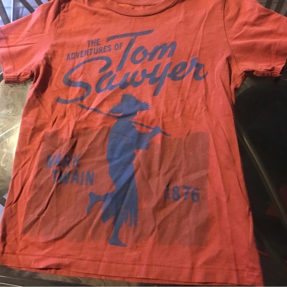 Peek Other - Peek Tom Sawyer Graphic Kids Tee in Rust Orange Size 6/7
